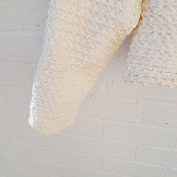 Wildrose Farm Jacket 100% Organic Heavy Cotton Waffle Shell Button Natural Sz: M - Picture 5 of 7